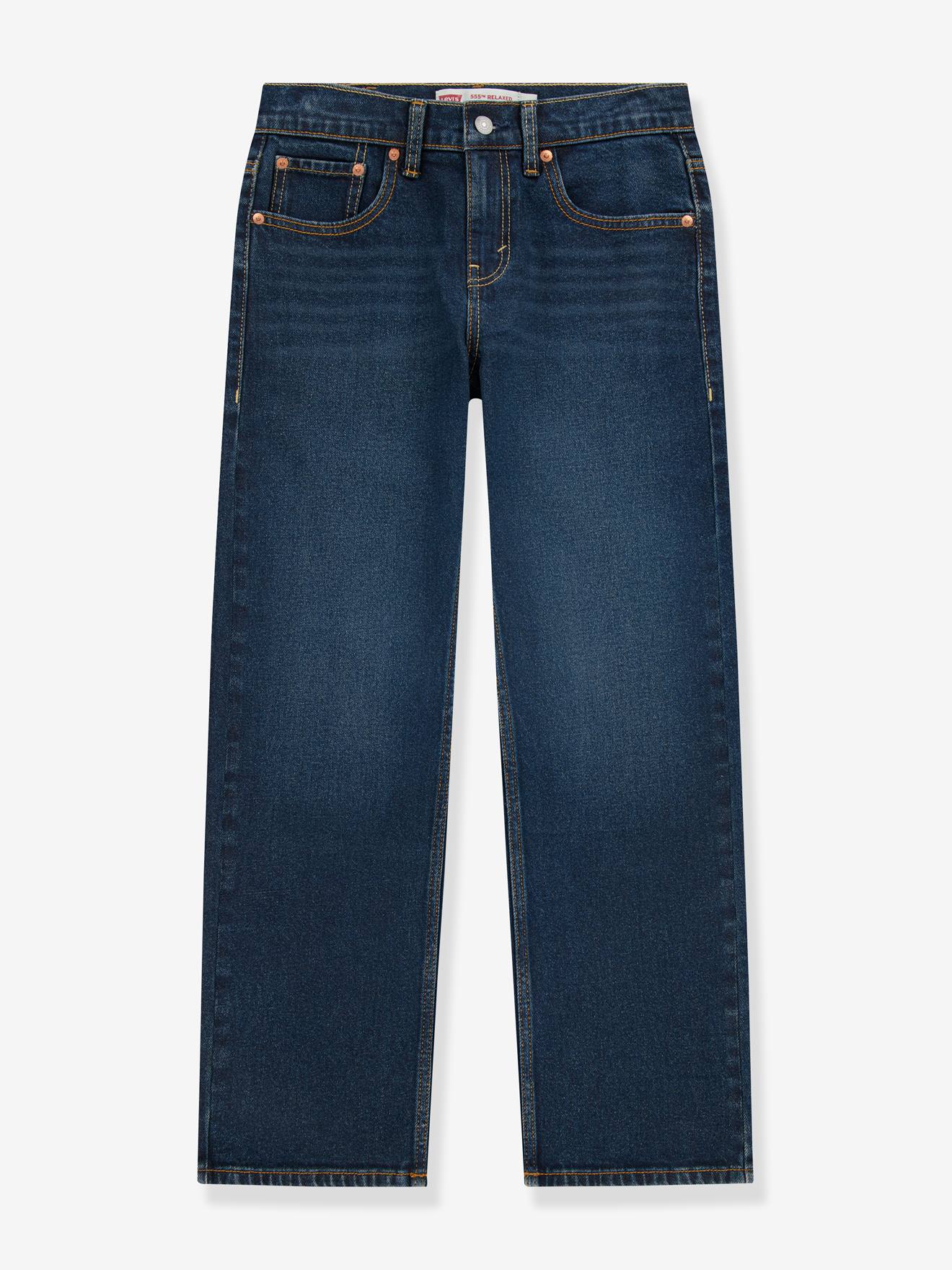 Jean 555 relaxed straight denim brut