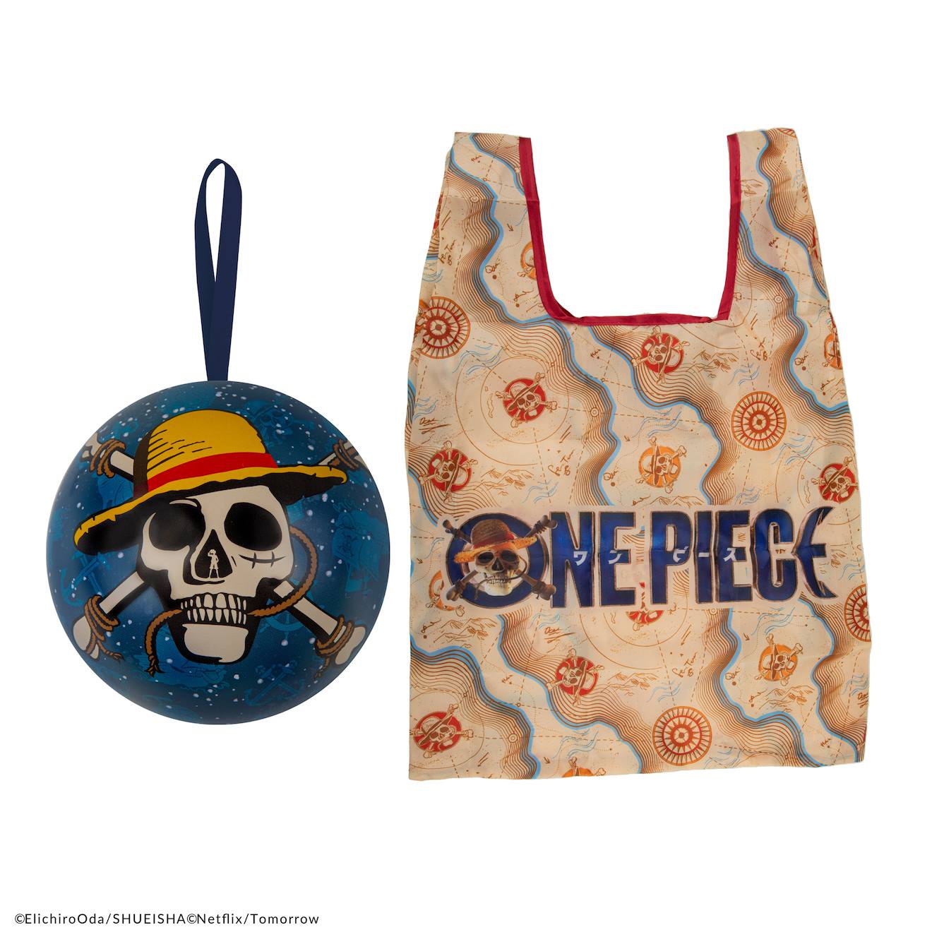 Capsule De Noël Sac Shopping Carte De Grand Line - One Piece Bleu