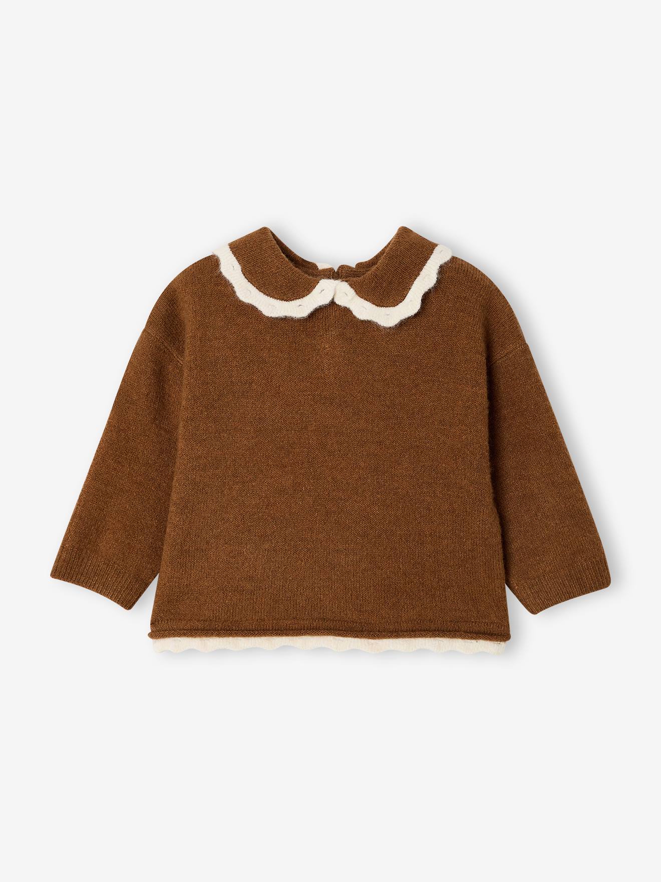 Pull col claudine bb fille marron 23$