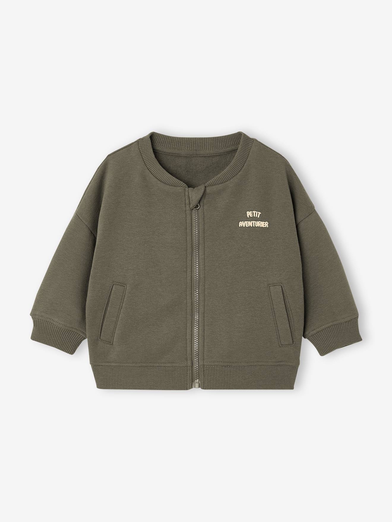 Gilet zippé bébé garçon kaki