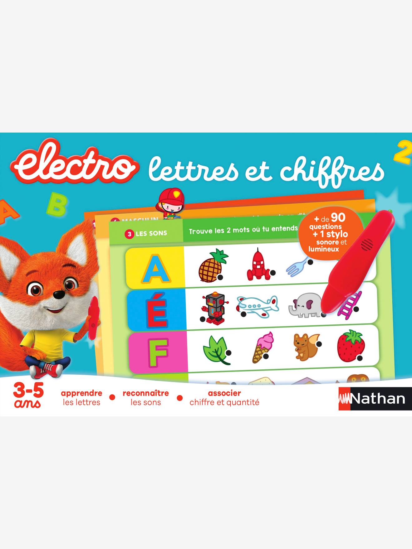 Electro lettres et chiffres NATHAN bleu