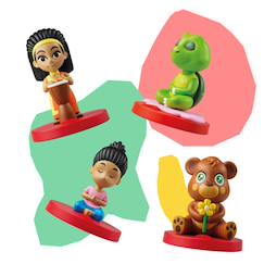 Jouet-Personnages sonores bien-être et mouvement - enfants à partir de 3 ans