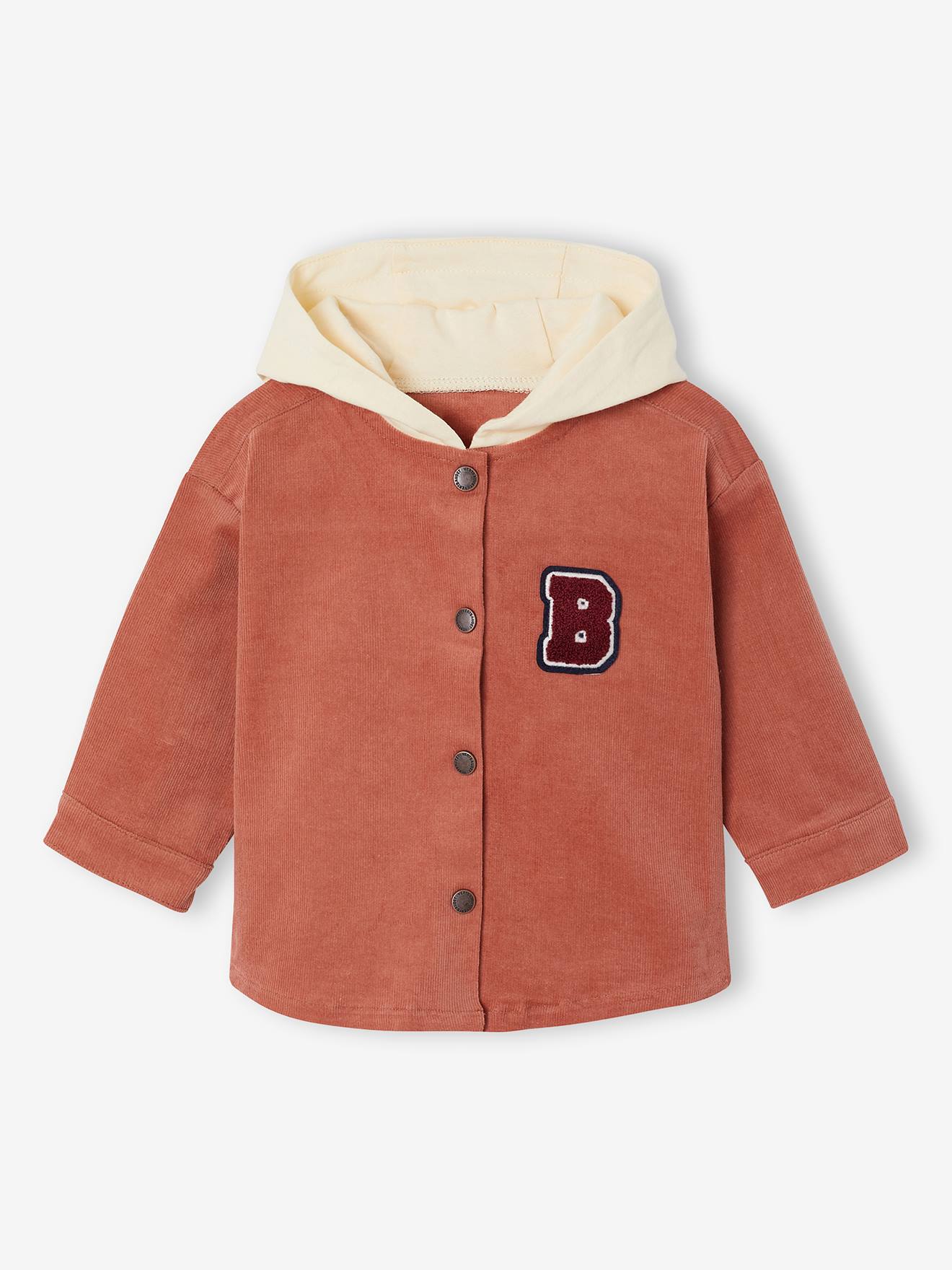 Surchemise à capuche bébé garçon terracotta