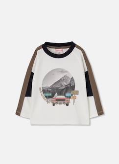 Garçon-T-shirt, polo, sous-pull-T-shirt-T-shirt maille garçon imprimé voiture aventure