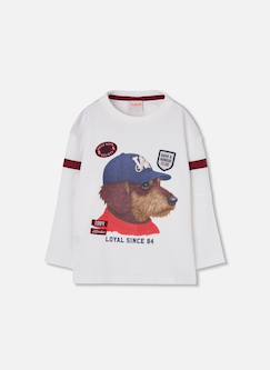 Garçon-T-shirt, polo, sous-pull-T-shirt-T-shirt maille garçon imprimé chien