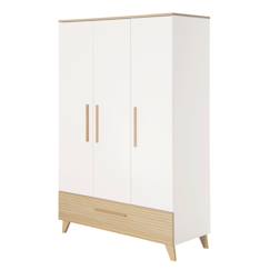 -Armoire Enfant 'Theo' 3 Portes - Fraisages de Haute Qualité