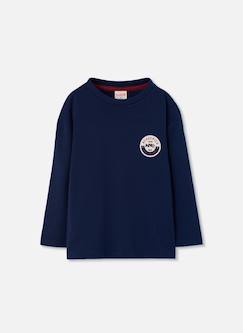 T-shirt en maille garçon avec patch nyc  - vertbaudet enfant