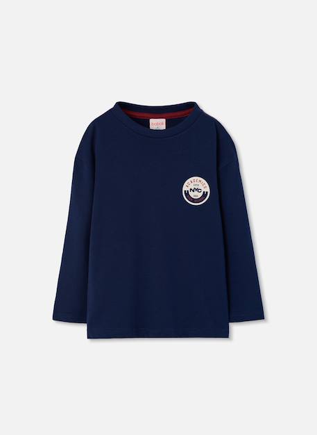 T-shirt en maille garçon avec patch nyc  - vertbaudet enfant