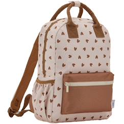 -Sac à dos cœurs marron