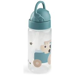 Puériculture-Gourde à paille tiny farm bleu (350 ml)