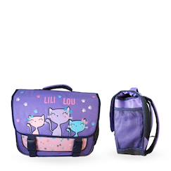 -Cartable scolaire 2 compartiments Lili Lou - 38 cm