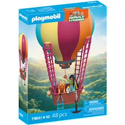 Jouet-Jeux d'imagination-Figurines, mini mondes, héros et animaux-Voyage en montgolfière - playmobil 71853