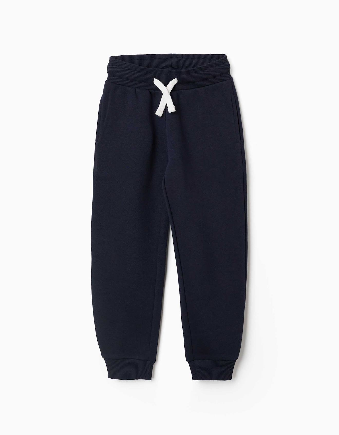 Pantalon De Jogging Ajusté En Molleton Avec Cordon De Serrage Bleu Foncé