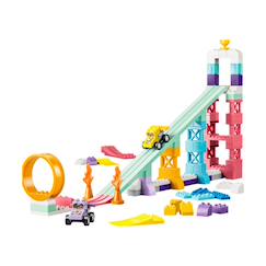 Jouet-Jeux d'imagination-Jeux de construction-Rampes créatives 3-en-1 avec véhicules 10478