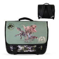 Cartable scolaire réversible 2 compartiments Jurassic World - 38 cm  - vertbaudet enfant