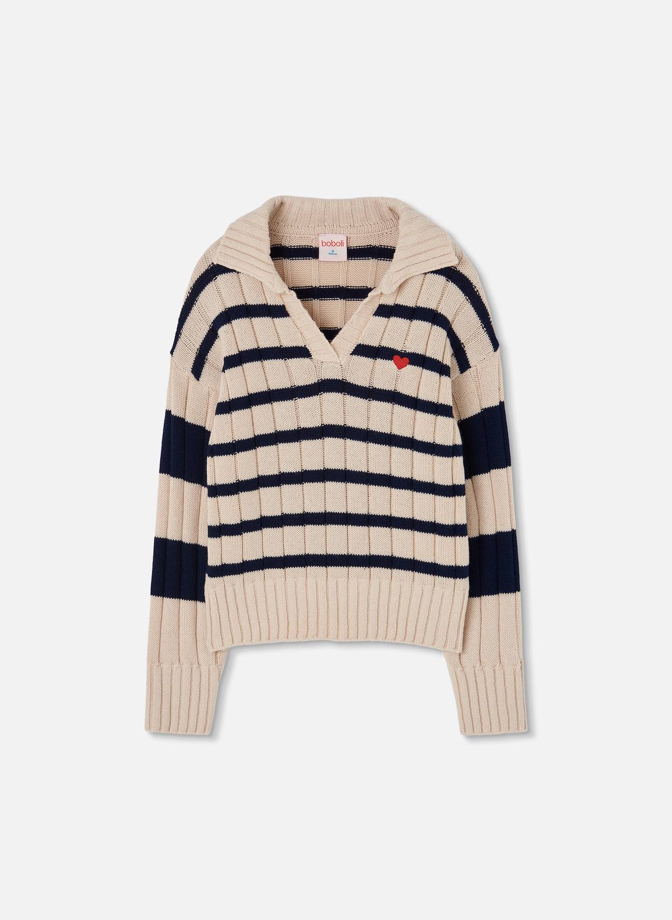 Pull Fille Ray Avec Coeur Brod Blanc 48$
