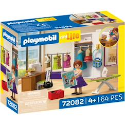 Jouet-Jeux d'imagination-Figurines, mini mondes, héros et animaux-Playmobil 72082 - atelier de stylisme