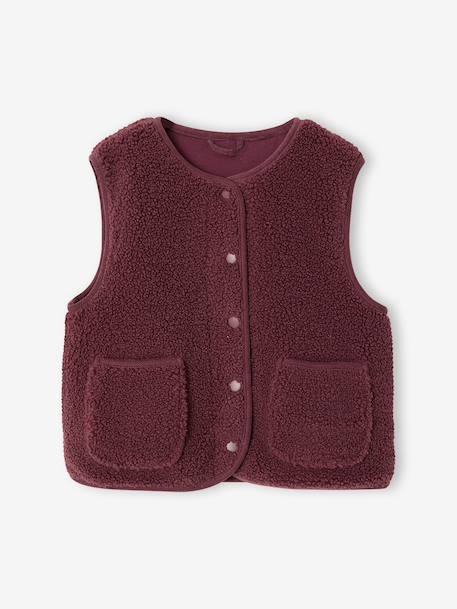 Fille-Gilet fille sans manches en sherpa 