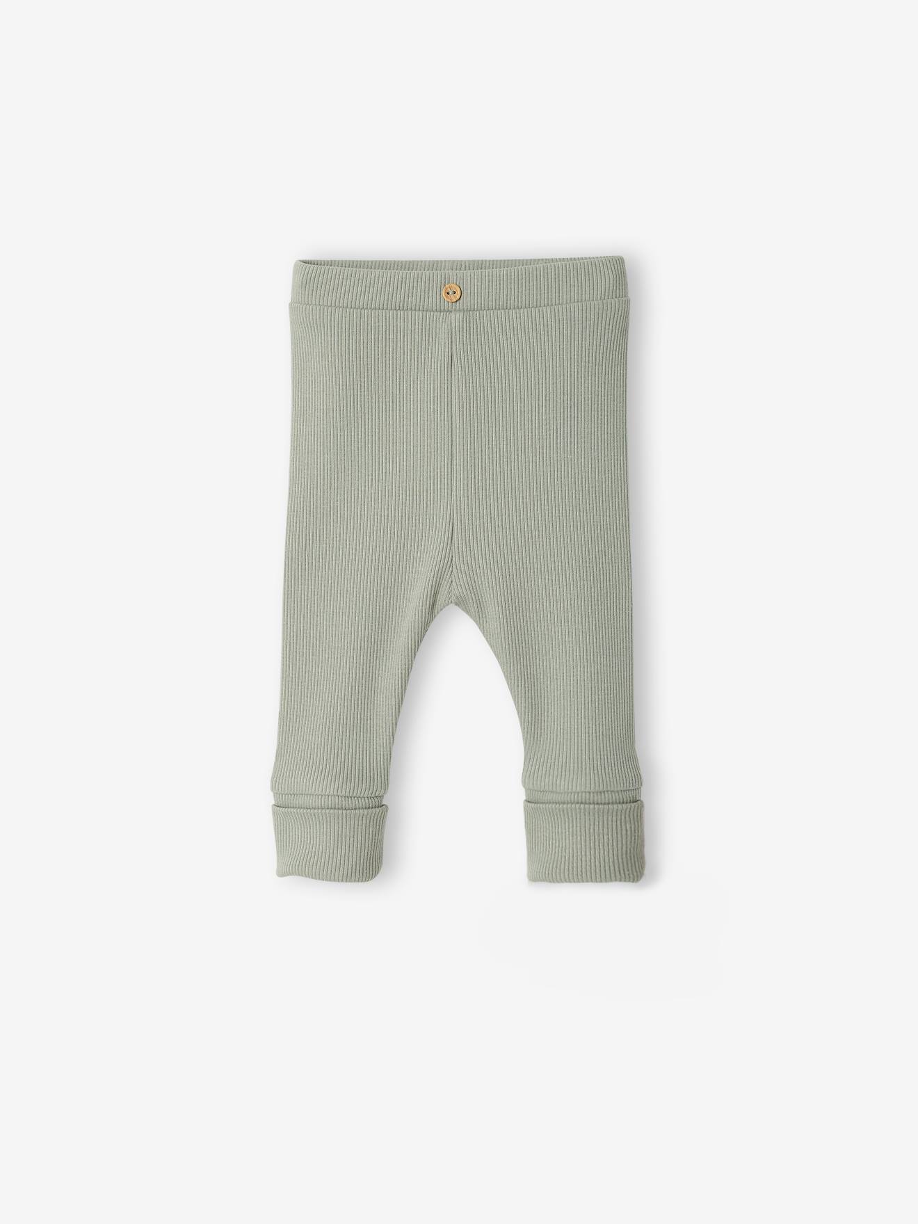 Legging bébé naissance évolutif vert sauge