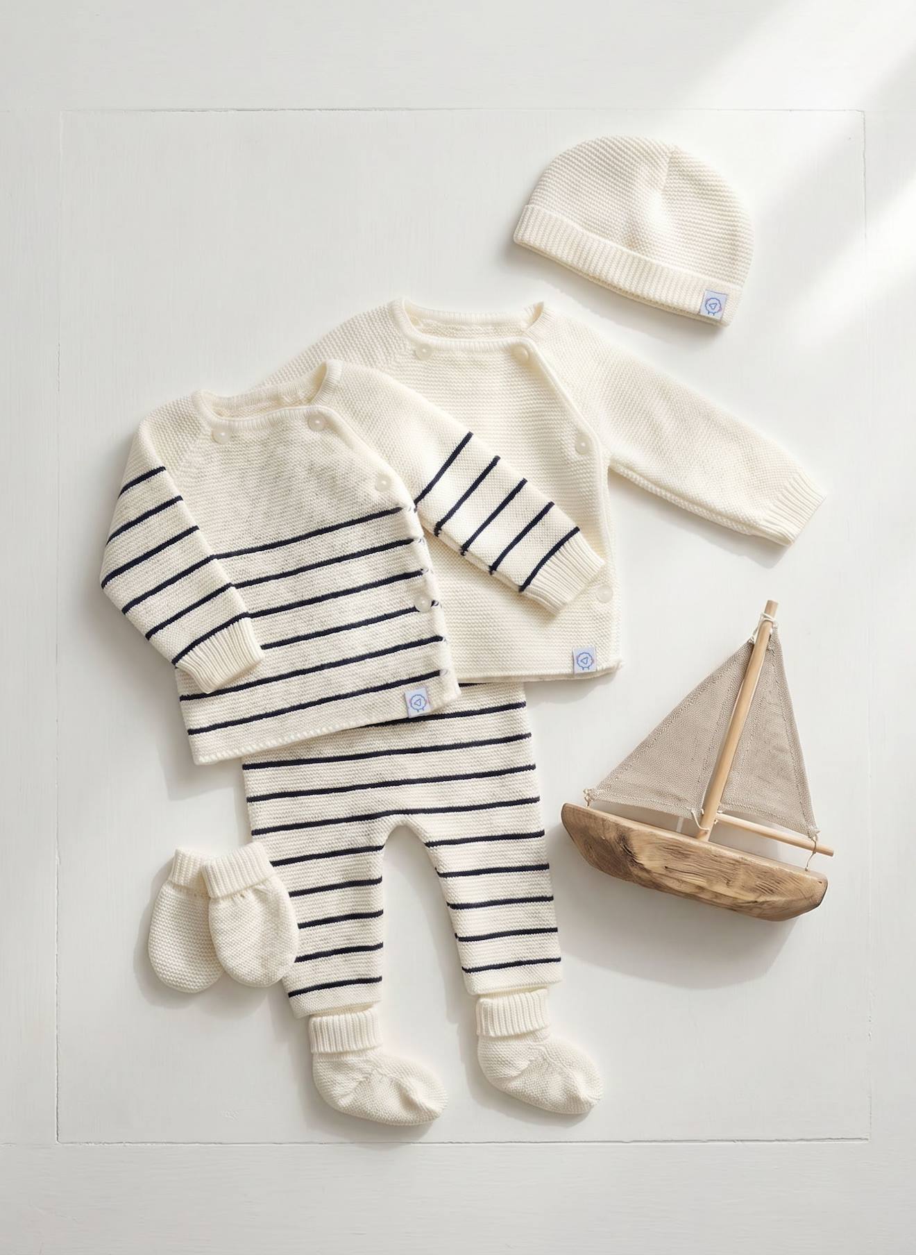Coffret De Naissance Ecru / Bleu Layette (La Manufacture De La Layette) - Couverture