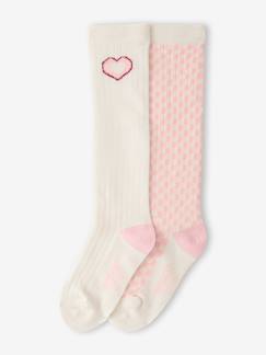 -Lot de 2 chaussettes hautes fille