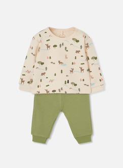 -Ensemble maille bébé garçon imprimé forêt