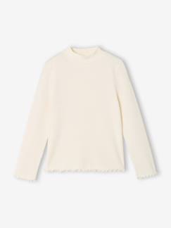 -Sous-pull fille col cheminée