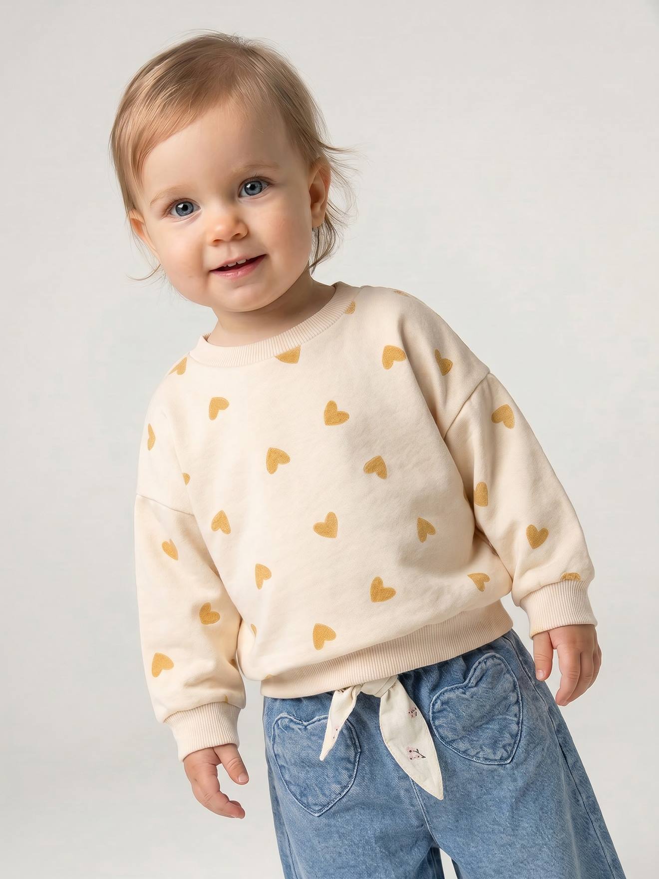 Sweat-shirt imprimé motif léopard vanille
