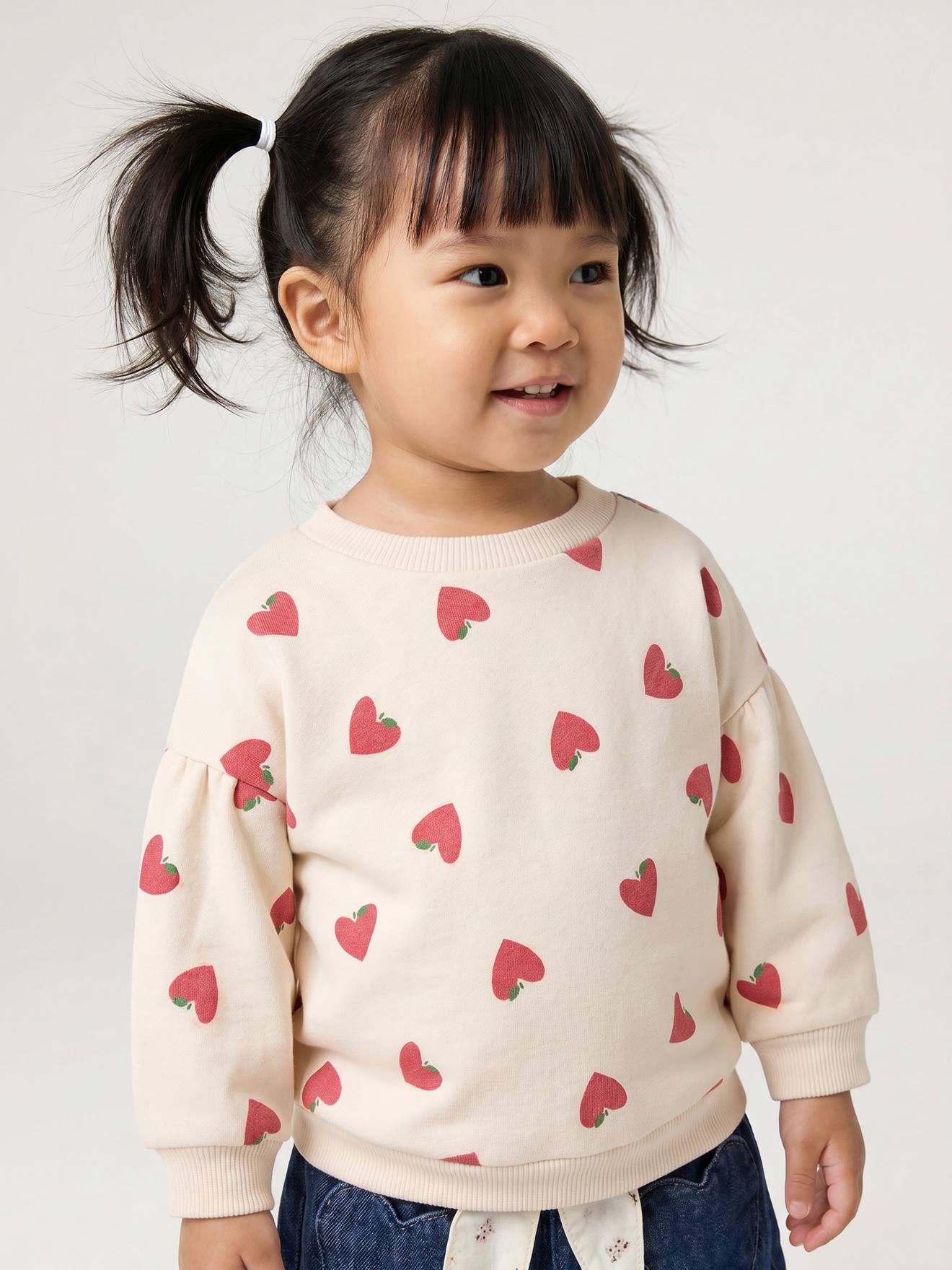 Sweat bébé fille écru