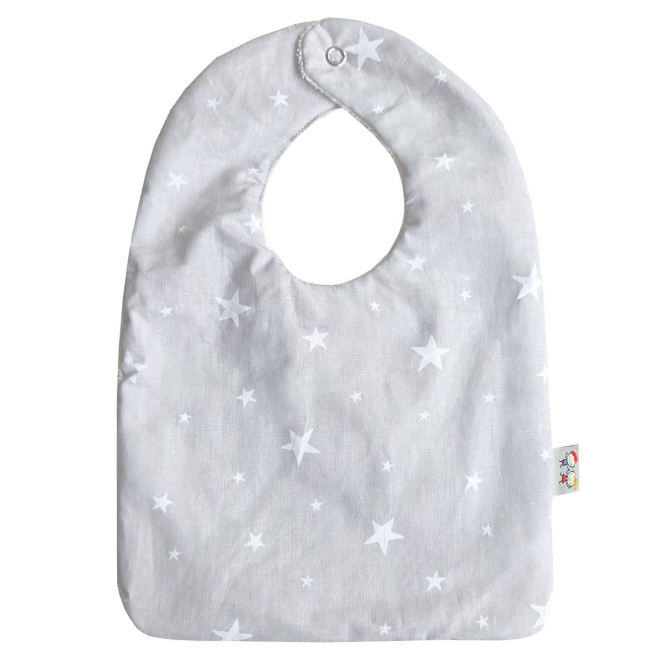Bavoir En Coton Et Bambou Stella Gris