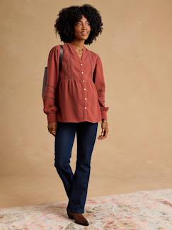 Vêtements de grossesse-Allaitement-Blouse grossesse et allaitement en dentelle macramé