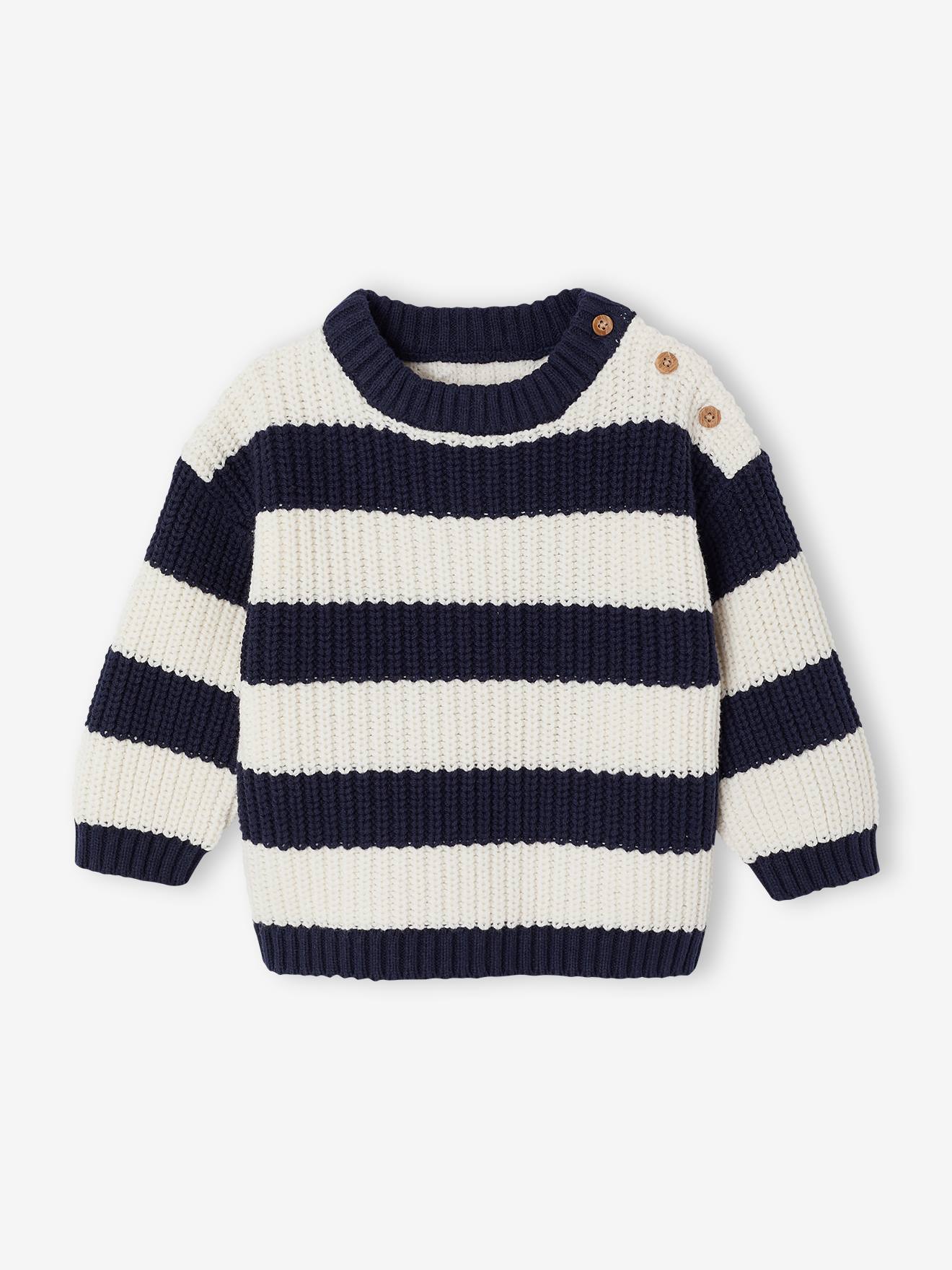 Pull bébé garçon manches longues marine