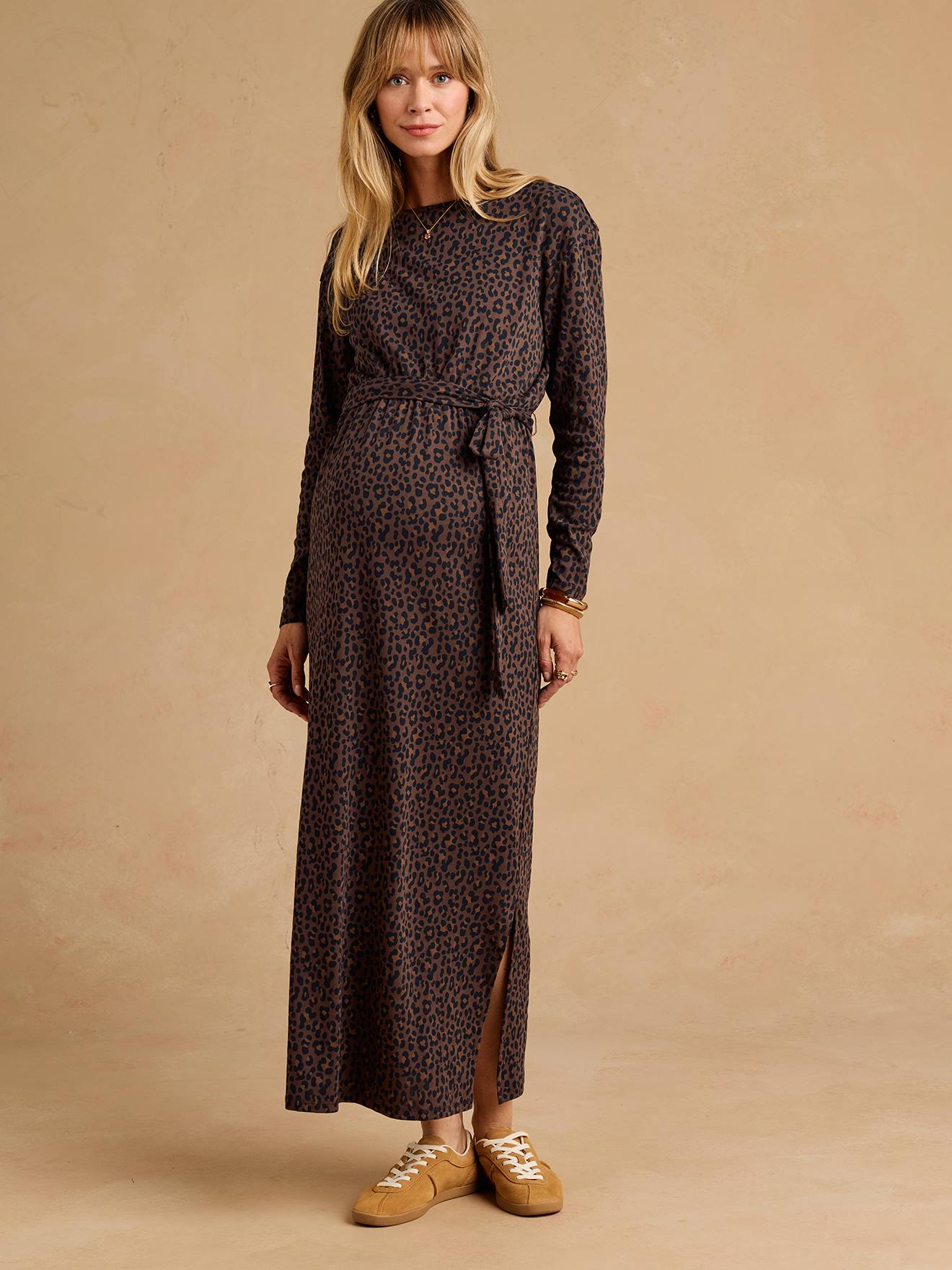 Robe longue de grossesse chocolat