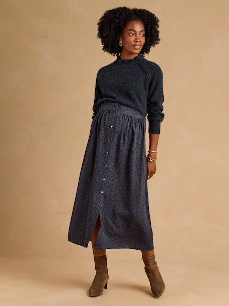Pull grossesse et allaitement noir 1 - vertbaudet enfant 