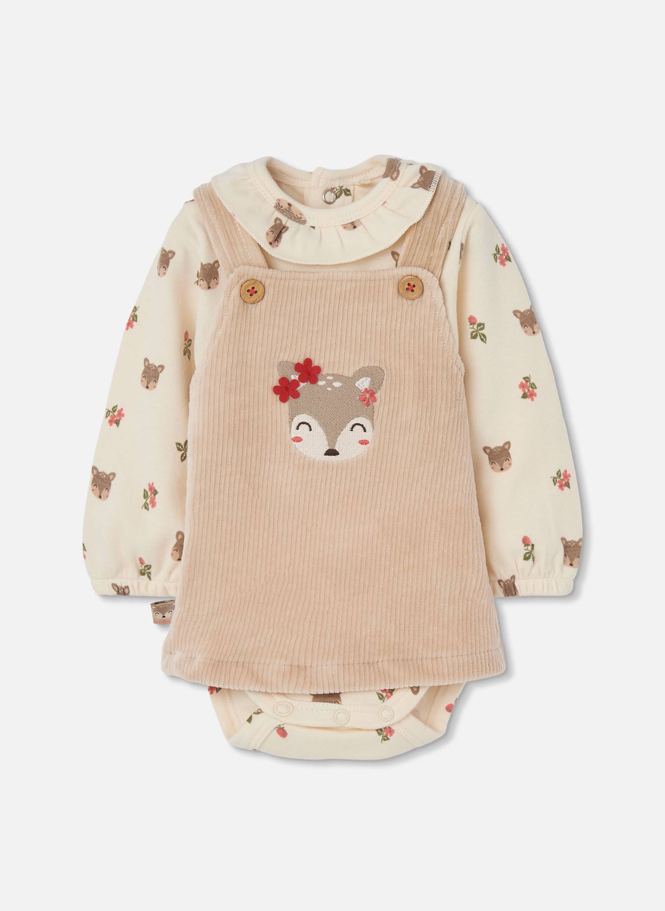Ensemble Maille Bb Fille Brod Cerf Blanc 43$