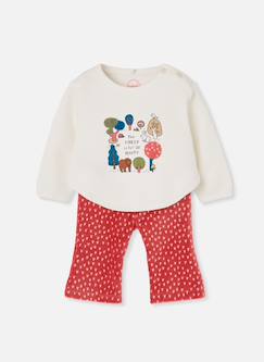 Ensemble maille bébé fille imprimé forêt  - vertbaudet enfant
