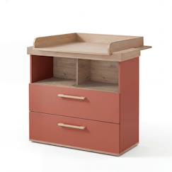 Chambre et rangement-Chambre-Commode à langer 'jimmy' avec tiroir / compartiment ouvert – poignées en bois massif