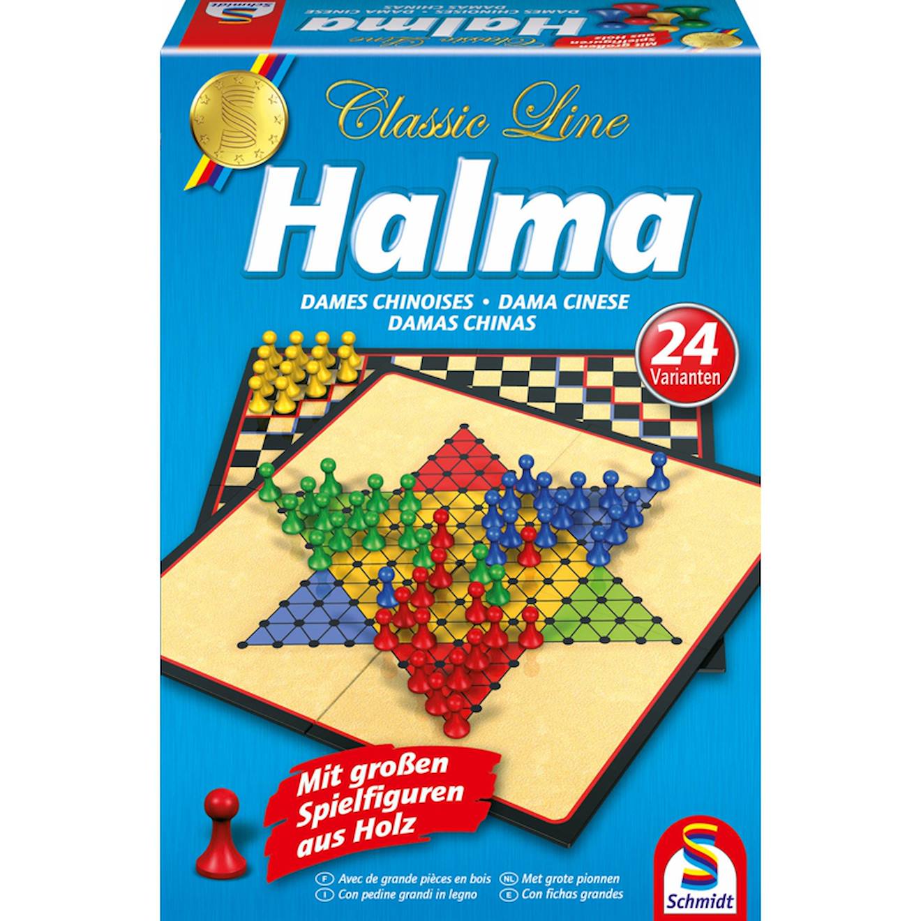 Jeu De Société Enfant Dames Chinoises Bois Multicolore