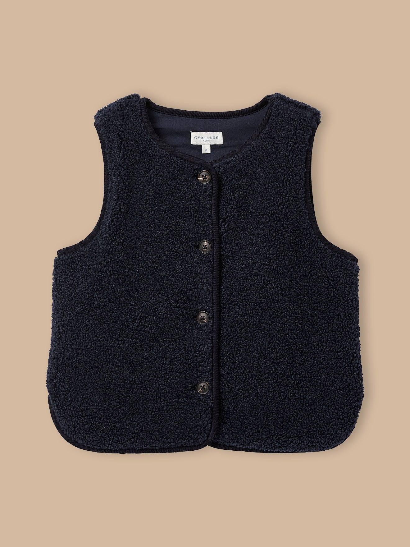 Veste Sans Manches En Sherpa Garçon Encre