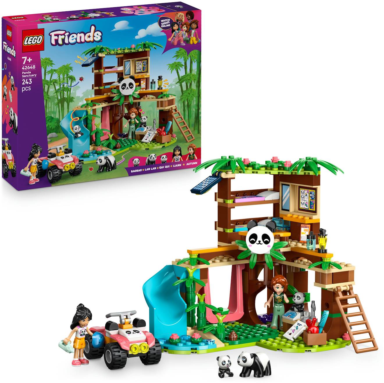 Lego 42648 Jeu De Construction Enfant Sanctuaire Des Pandas Friends Multicolore