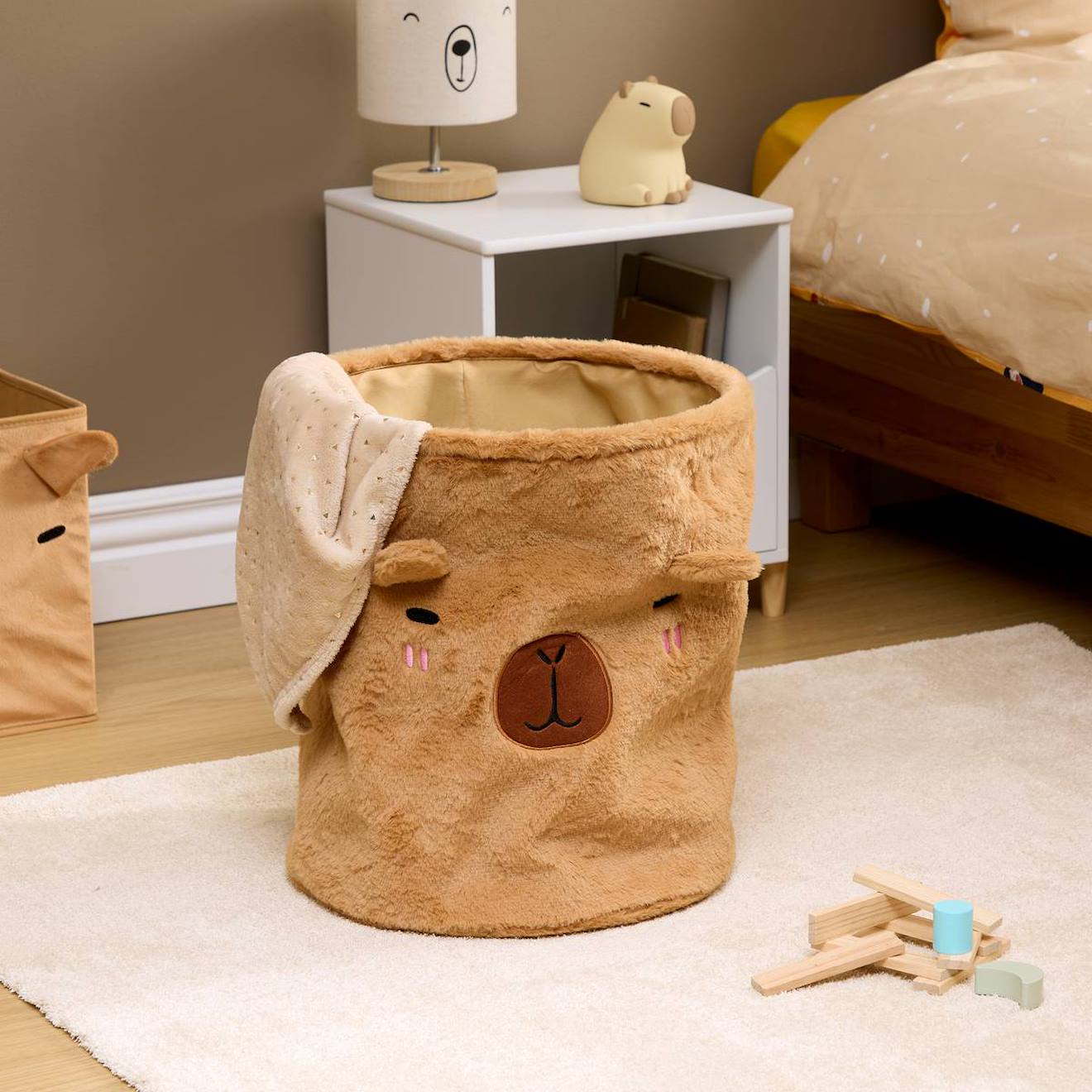 Panier De Rangement Peluche - Capy Marron