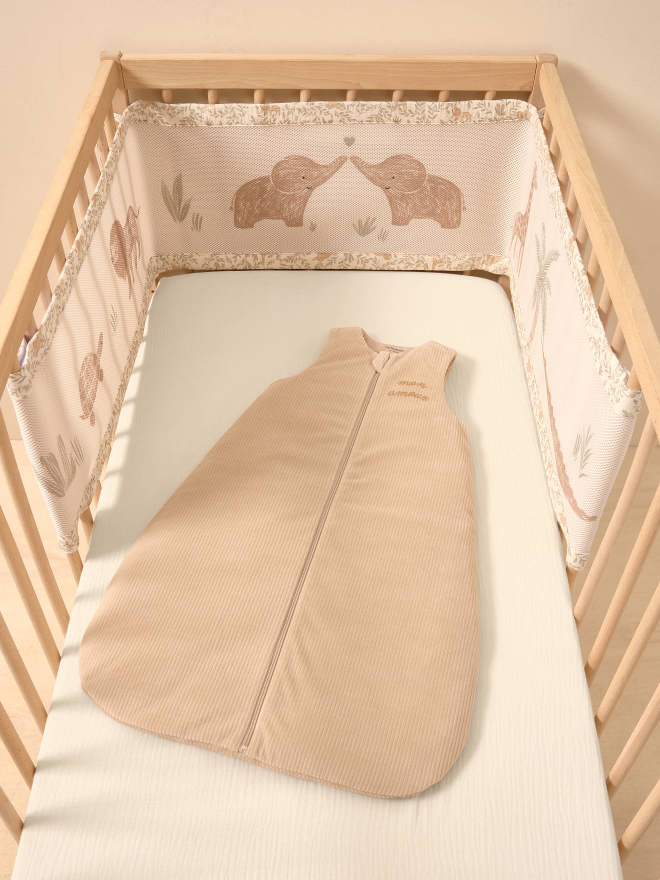 Tour de lit respirant BABYLONE blanc (Vertbaudet) - Image 1
