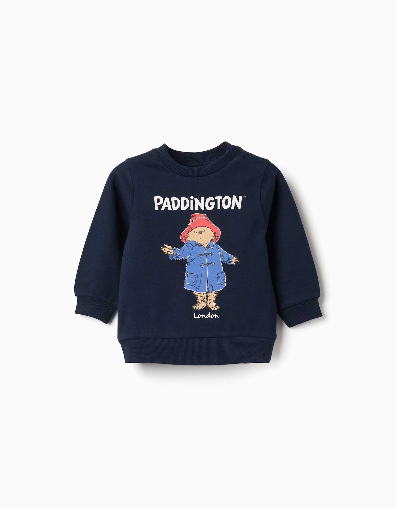 Sweat En Coton Avec Imprimé Paddington Bleu Foncé