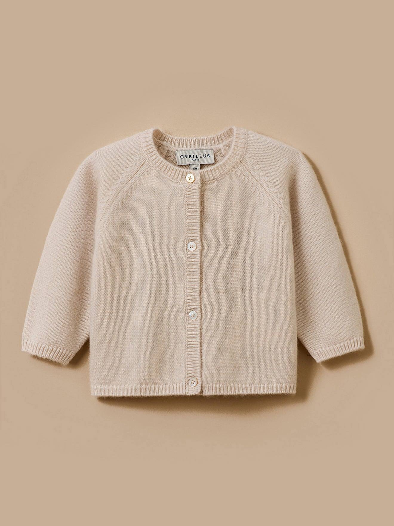 Cardigan En Cachemire Bébé Ecru