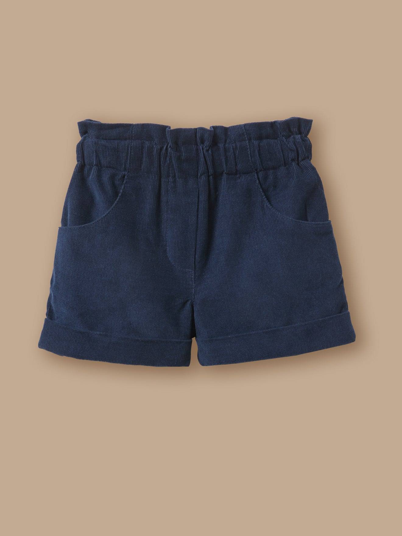 Short En Velours Bébé Marine