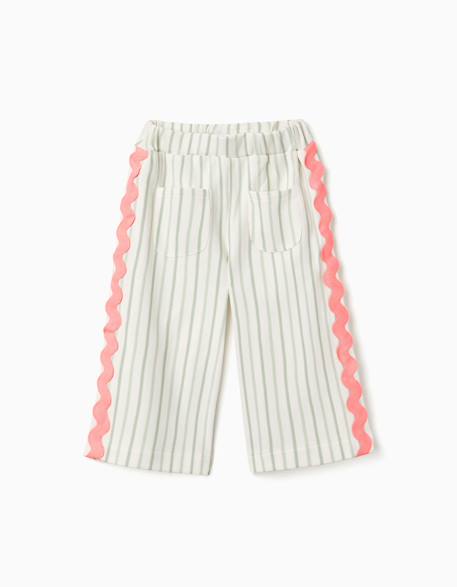 Bébé-Pantalon en coton à rayures avec galon ric rac