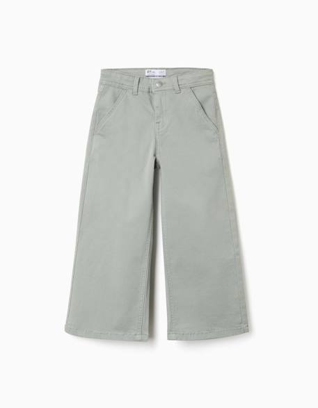 Fille-Pantalon-Pantalon à jambe large en sergé avec quatre poches