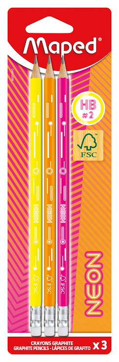 Crayons graphite hb2 néon  - vertbaudet enfant