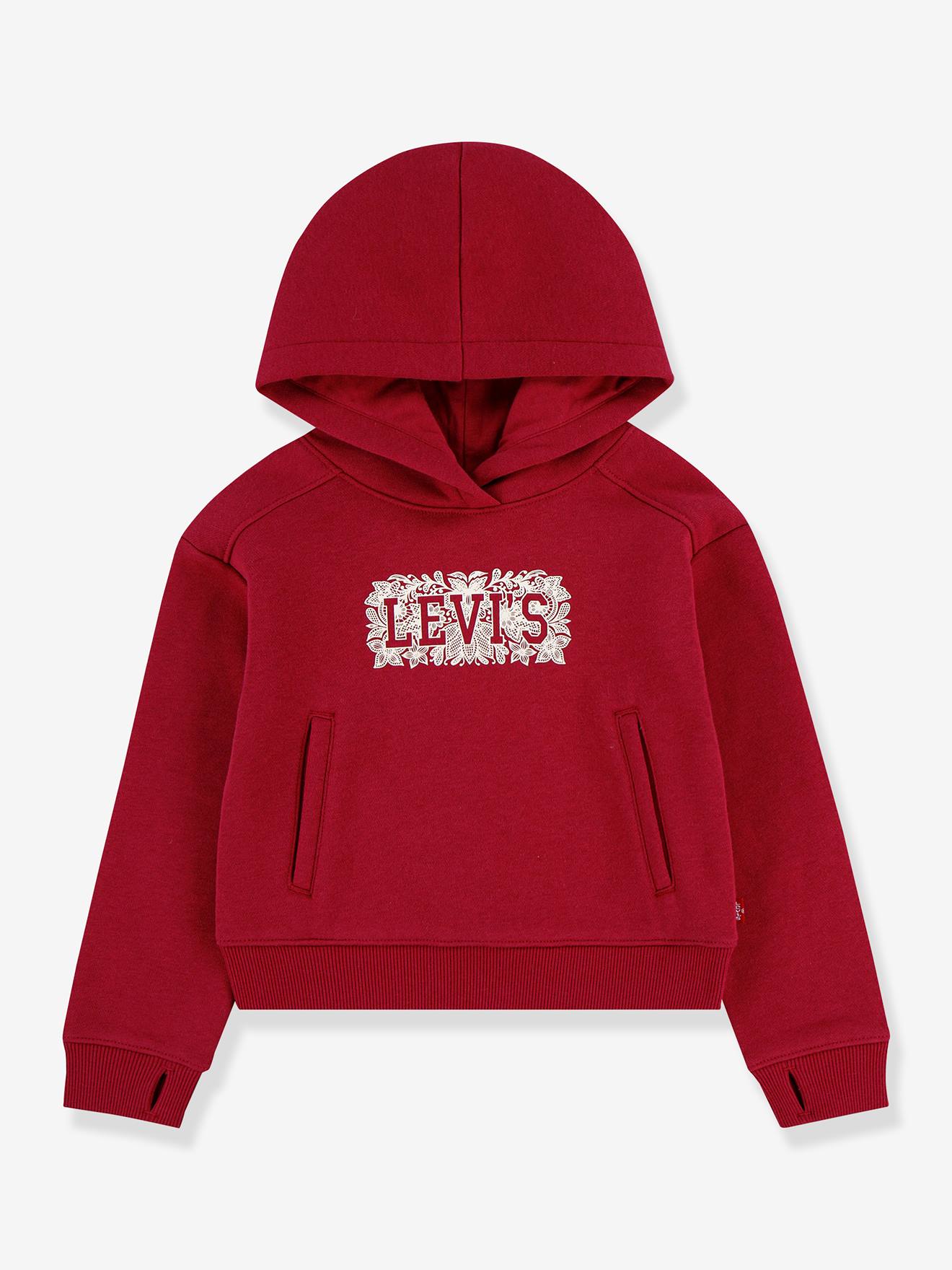 Sweat à capuche rouge