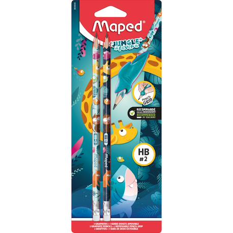 Fille-Accessoires-Fourniture scolaire-stylo, règle, ciseaux-Crayons à papier hb avec guide-doigt
